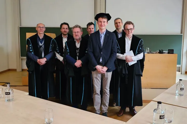 Nicolas Dewolf with his PhD jury